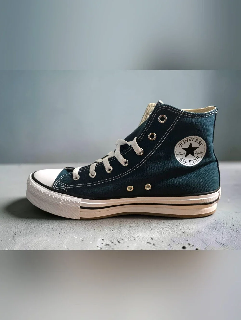 Converse EVA Lift Darkly Jade Big Kids 7 New Damaged Box